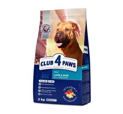 Club 4 Paws Adult All Breeds Lamb & Rice 2kg