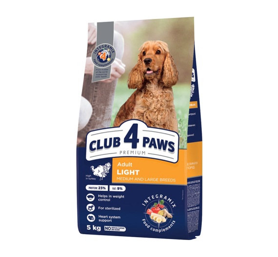 Club 4 Paws Adult Medium/Large Light Turkey 5kg Club 4 Paws Adult Medium/Large Light Turkey 5kg