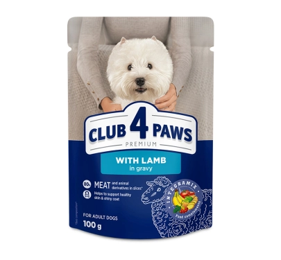Club 4 Paws Adult Small Breeds Lamb in Gravy 100gr