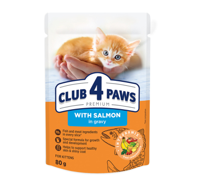 Club 4 Paws Kitten Salmon Gravy 80gr