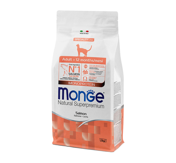 Monge Cat Adult Salmon Monoprotein 1.5kg Monge Cat Adult Salmon Monoprotein 1.5kg