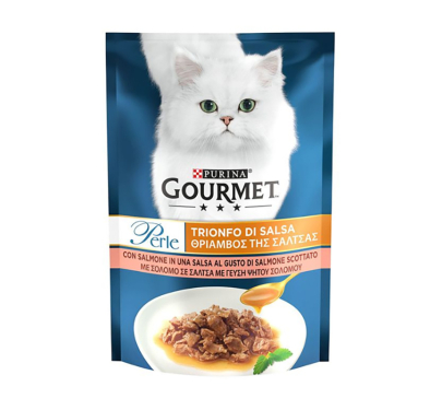 Purina Gourmet Perle Φιλετάκια ''Θριαμβος'' της Σάλτσας με Σολομό 85gr