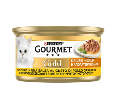 Purina Gourmet Gold "Η Απόλαυση της Σάλτσας" με Κοτόπουλο & Γεύση Ψητού Κοτόπουλου 85gr