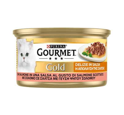Purina Gourmet Gold "Η Απόλαυση της Σάλτσας" με Σολομό & Γεύση Ψητού Σολομού 85gr