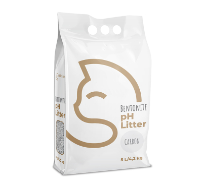 Kitties Bentonite Cat Litter με Δείκτη Ph Ενεργός Άνθρακας 5L - 4.2kg