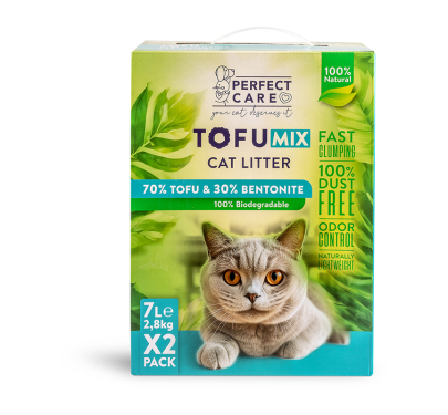 Perfect Care Cat Litter Mix Tofu & Bentonite  2x7L