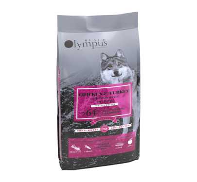 Black Olympus Low Grain Puppy Medium Chicken & Turkey & Brown Rice 12kg