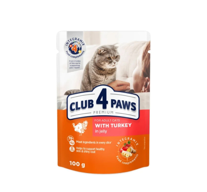 Club 4 Paws Adult Turkey Jelly 100gr