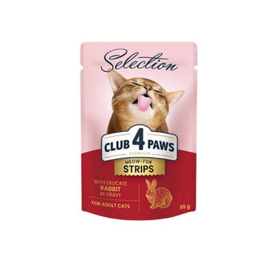 Club 4 Paws Selection Adult Strips Rabbit Gravy 85gr