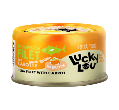 Lucky Lou ExtraFood Φιλέτο Τόνου με Καρότο σε Ζωμό 70gr