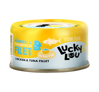 Lucky Lou ExtraFood Φιλέτο Κοτόπουλου & Τόνου σε Ζωμό 70gr