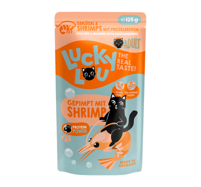 Lucky Lou LifeStage Adult Πουλερικά & Γαρίδες 125gr                          