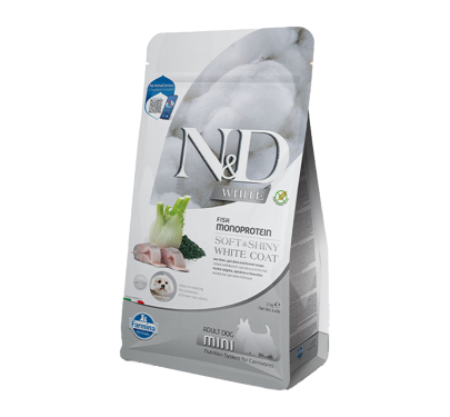 N&D White Grain Free Sea Bass & Spirulina Adult Mini 5kg