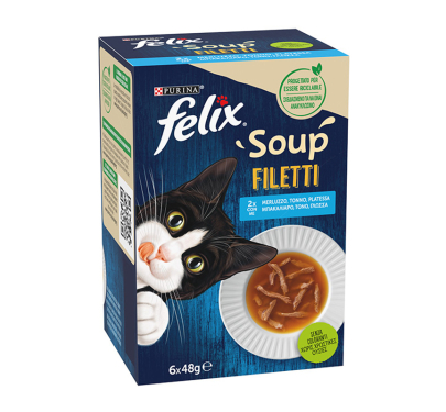 Felix Soups Fillet με Μπακαλιάρο, Τόνο & Γλώσσα 6x48gr