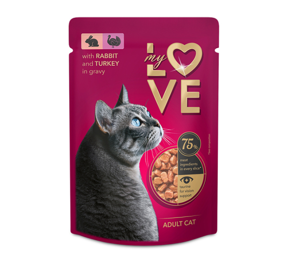My Love Cat Adult Rabbit & Turkey 85gr My Love Cat Adult Rabbit & Turkey 85gr