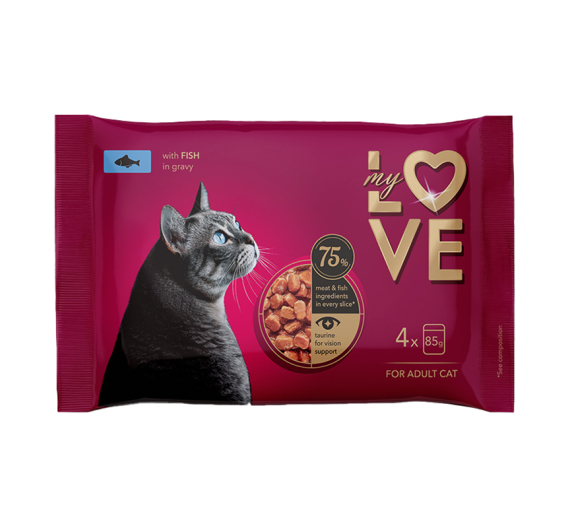 My Love Cat Adult Fish 4x85gr My Love Cat Adult Fish 4x85gr