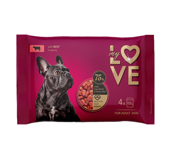 My Love Dog Adult Beef 4x100gr My Love Dog Adult Beef 4x100gr