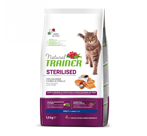 Natural Trainer Adult Sterilized Σολομός 1.5kg Natural Trainer Adult Sterilized Σολομός 1.5kg