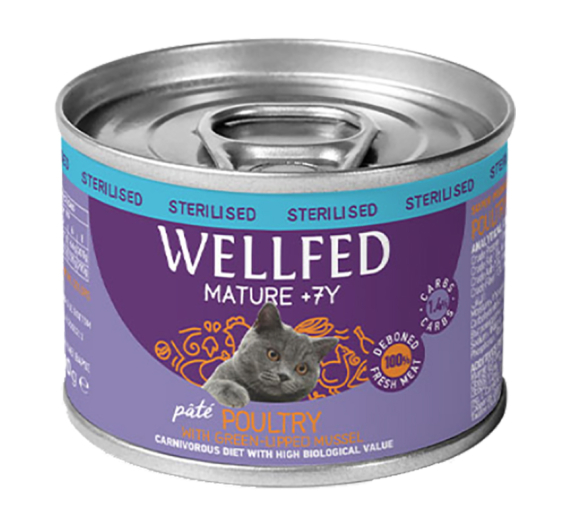Wellfed Mature 7+ Poultry & Mussel 200gr Wellfed Mature 7+ Poultry & Mussel 200gr
