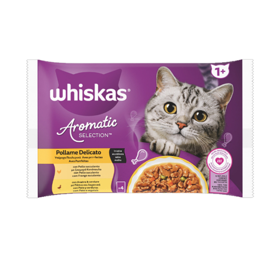 Whiskas Multipack Aromatic Selection Πουλερικά σε Σάλτσα 4x85gr Whiskas Multipack Aromatic Selection Πουλερικά σε Σάλτσα 4x85gr