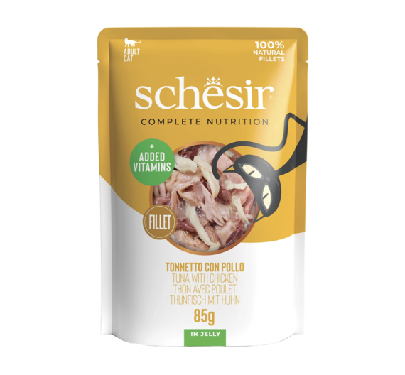 Schesir Cat Complete & Balanced Jelly Τόνος με Κοτόπουλο 85gr