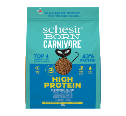 Schesir Cat Born Carnivore Ρέγγα & Σολομός 255gr