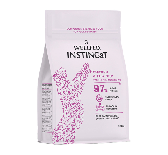 Wellfed InstinCat Chicken & Egg Yolk 300gr