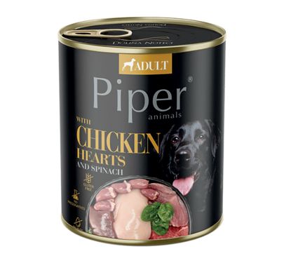 Piper Adult Καρδιά Κοτόπουλου & Σπανάκι 800gr