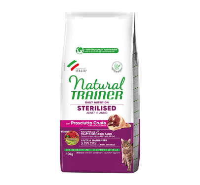 Natural Trainer Adult Sterilized Προσούτο 10kg