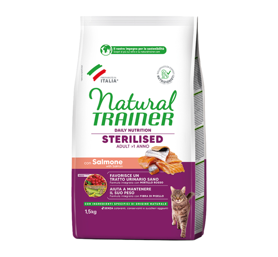 Natural Trainer Adult Sterilized Σολομός 1.5kg