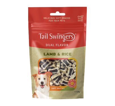 Tail Swingers Dual Flavor Μαλακές Λιχουδιές με Αρνί & Ρύζι 125gr