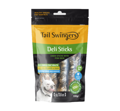 Tail Swingers Sticks Rawhide με Δέρμα Ψαριού 100gr