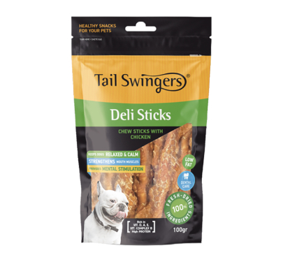 Tail Swingers Sticks Rawhide με Κοτόπουλο 100gr Small Breeds