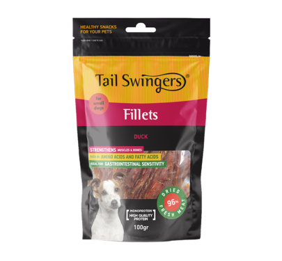 Tail Swingers Λιχουδιές από Φιλετάκια Πάπιας 100gr Small Breeds