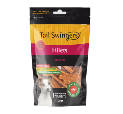 Tail Swingers Λιχουδιές από Φιλετάκια Κοτόπουλου 100gr Small Breeds