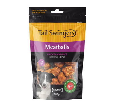 Tail Swingers Κεφτεδάκια με Κοτόπουλο & Ρύζι 100gr