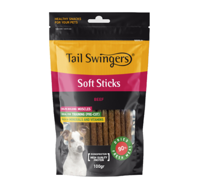 Tail Swingers Sticks Μαλακά με Μοσχάρι 100gr