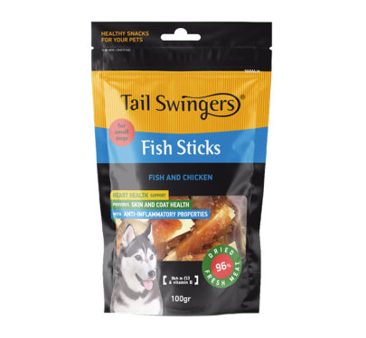 Tail Swingers Sticks Ψαριού με Κοτόπουλο 100gr Small Breeds
