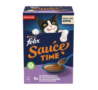Felix Sauce Time Κοτόπουλο & Σολομός 6x40gr
