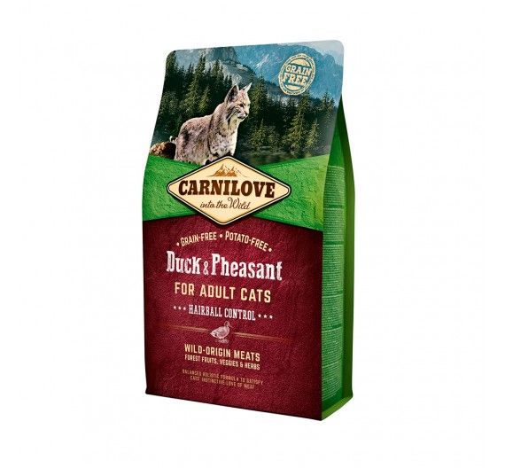 Carnilove Adult Cats Duck & Pheasant 6kg - Hairball Control