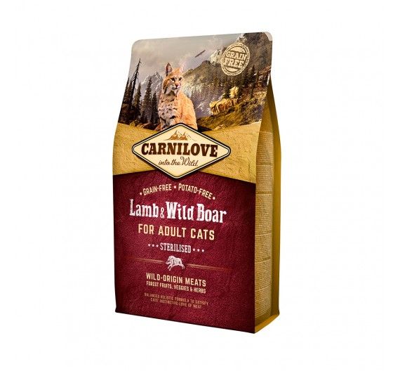 Carnilove Adult Cats Lamb & Wild Roar 6kg - Sterilized