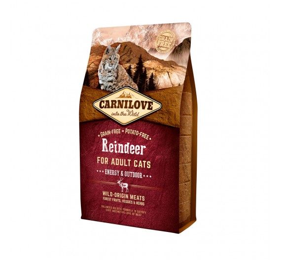 Carnilove Adult Cats Reindeer 6kg - Energy & Outdoor Carnilove Adult Cats Reindeer 6kg - Energy & Outdoor