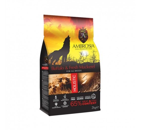 Ambrosia Holistic Adult Fresh Mackerel & Buffalo 2kg Ambrosia Holistic Adult Fresh Mackerel & Buffalo 2kg