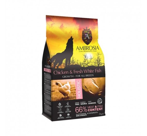 Ambrosia Holistic Growth Chicken & Fresh Fish 12kg Ambrosia Holistic Growth Chicken & Fresh Fish 12kg