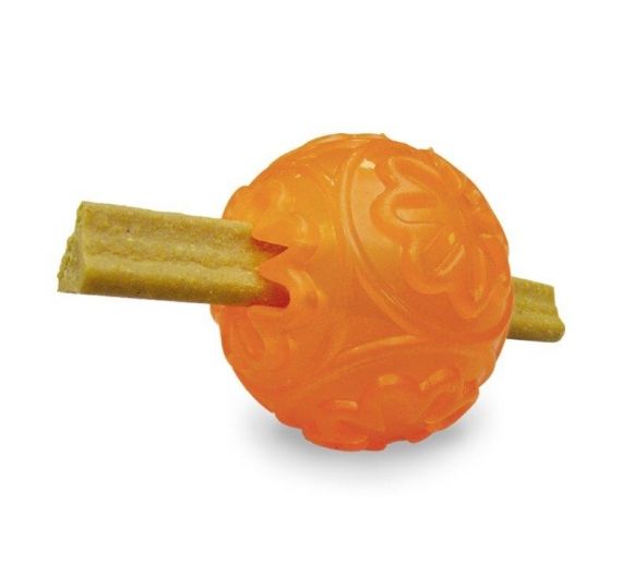 Nobby Tpr Rubber Treat Ball Orange Nobby Tpr Rubber Treat Ball Orange