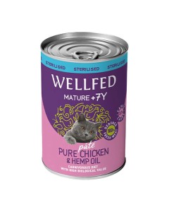 Wellfed Mature +7 Κοτόπουλο & Έλαιο Κάνναβης σε Πατέ 400gr