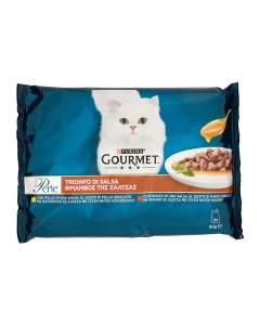Gourmet Perle "Θρίαμβος της Σάλτσας" Βοδινό & Κοτόπουλο 4x85gr