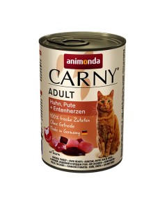 Animonda Carny Adult Κοτόπουλο, Γαλοπούλα & Καρδιά Πάπιας 400gr