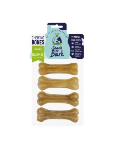 Snack n' Bark Φυσικό Συμπαγές Κόκαλο 10εκ. (4τμχ)