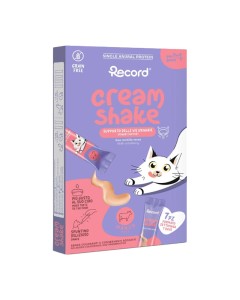 Record Λιχουδιά Γάτας Cream Shake Single Protein Μοσχάρι 7x12gr